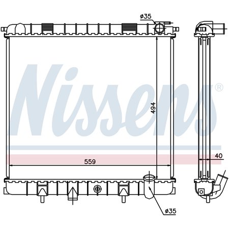 NISSEN Nissens Radiator, 64319A 64319A